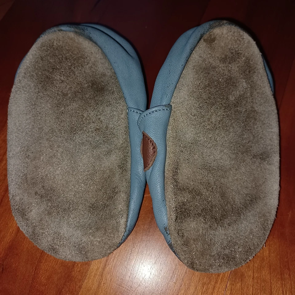 Ministrotar Cuero Cachorro Perro Bebé Niño Zapato 6 12 9 Meses Bebé Recién Nacido Azul Marrón Foto 3 de 3