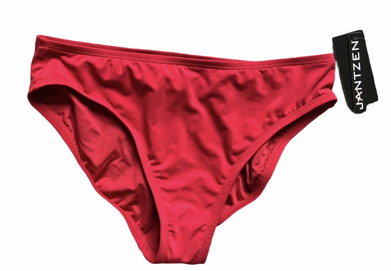 Jantzen Swimsuit Bottoms 6 NWT Red Brief High Mid High Rise Q9550207-image