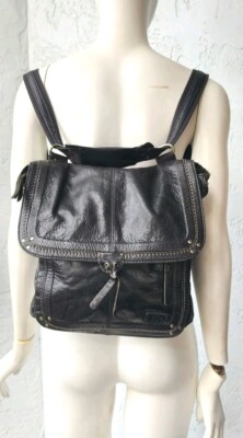 THE SAK Ventura Black Leather Whipstich Crossbody  display picture 1