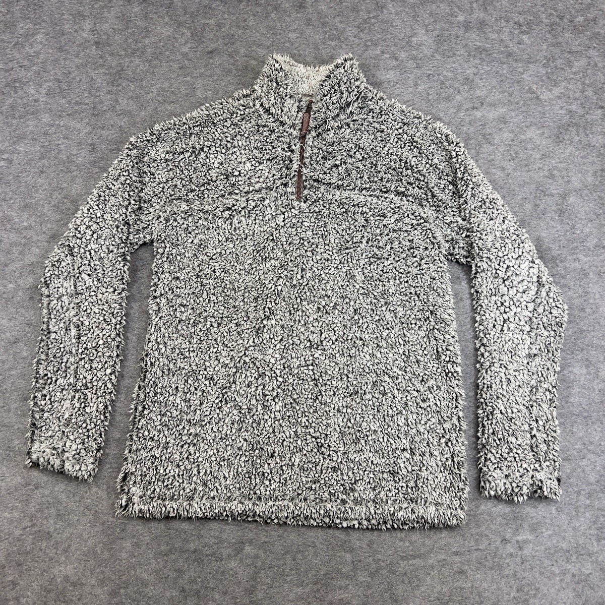 Frosty Tipped Grit Pullover True Grit Sweater Men's Small Gray