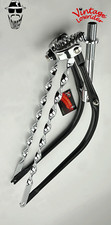 ORIGINAL LOWRIDER 26" Bent 1" Chrome/Black Suspension Fork w/Flat Twisted Bars.