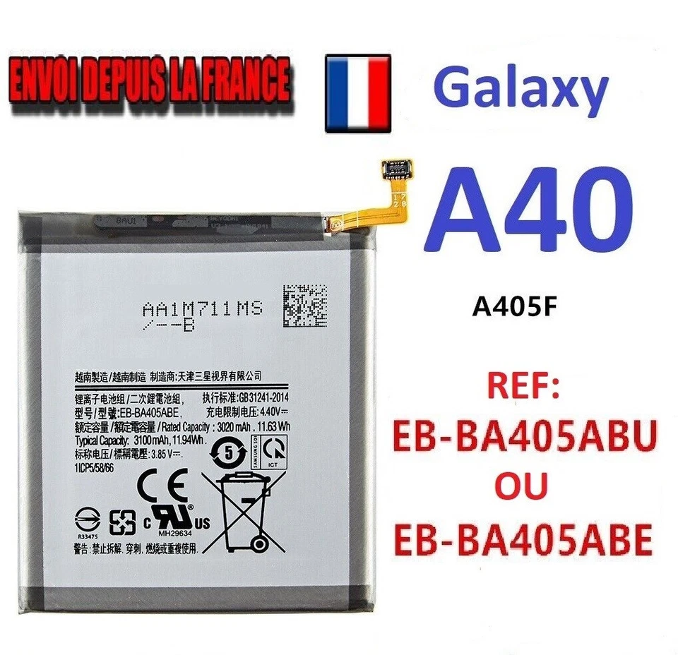 Batterie pour Samsung Galaxy A40 (SM-A405F) EB-BA405ABE ABU Battery Akku - Photo 1/1