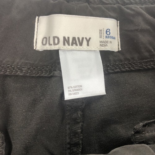 Old Navy Damen Cargohose Größe 6 pigmentgefärbt dunkelbraun niedrig Stiefelschnitt - Bild 6 von 12