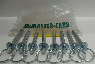 MCMASTER CARR HITCH PIN 3/8'' X 2-3/4'' W/LOCK ***LOT OF 8***