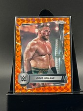 2025 Topps WWE Chrome Orange Geometric Ridge Holland 9/25 Card