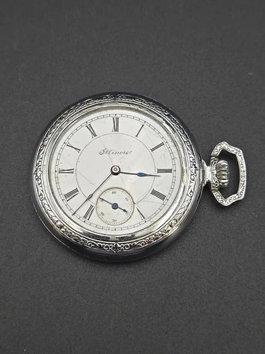 1892 Illinois Pocket Watch - Grade 142 1/2, 6s, 12j - Working Condition
