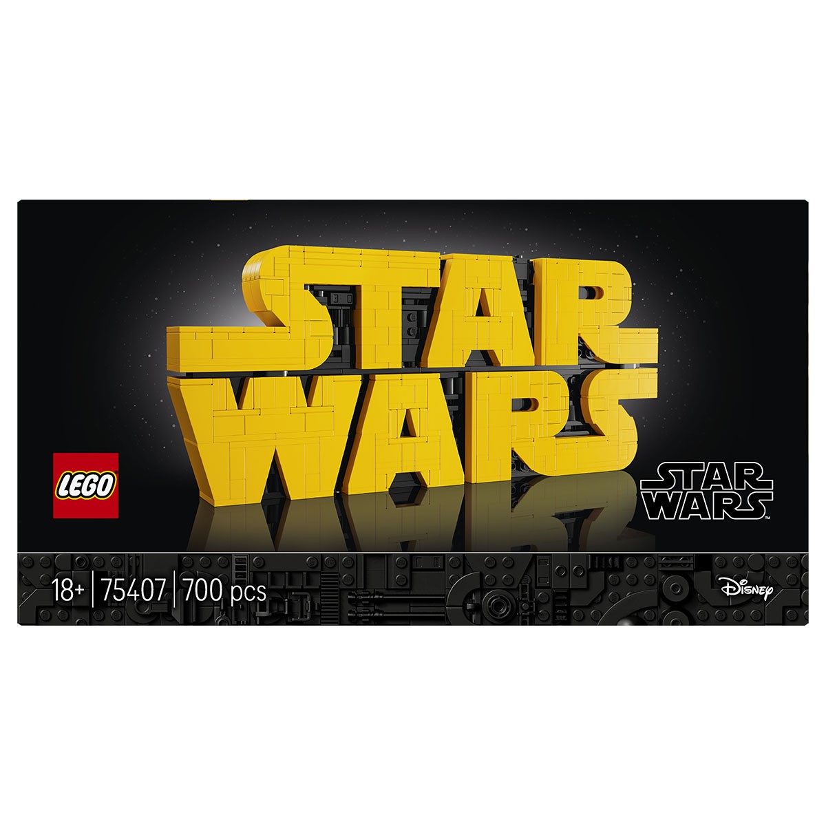 Lego Yellow/Black Star Wars 75407 Brick-Built Star Wars Logo - Image 6