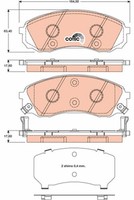 Bremsbelagsatz Scheibenbremse Vorne TRW GDB3448 FÜR Hyundai KIA BremsbelÄGe