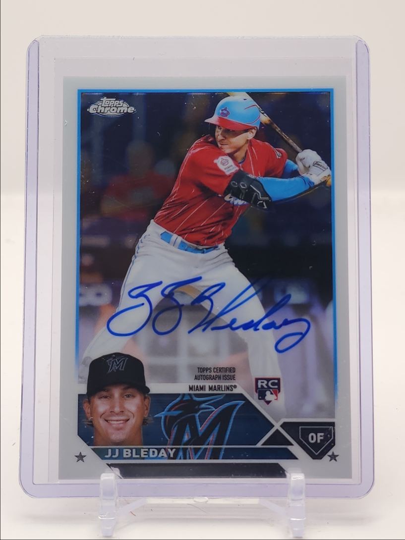 JJ BLEDAY 2023 TOPPS CHROME ROOKIE AUTOGRAPH MARLINS A RC AUTO Q4408