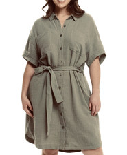 New Weatherproof Vintage Ladies’ Cotton Gauze Dress XXL Green