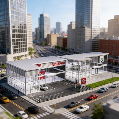 Diorama 1/64 Diecast Car Garage Model LED Street Building Parking Lots Scene US
