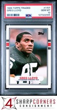 1989 TOPPS TRADED #115T GREG LLOYD RC STEELERS PSA 10