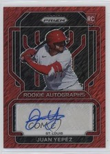 2022 Panini Prizm Rookie Auto Red Shimmer Prizm 5/7 Juan Yepez #RA-JY Auto 18yk