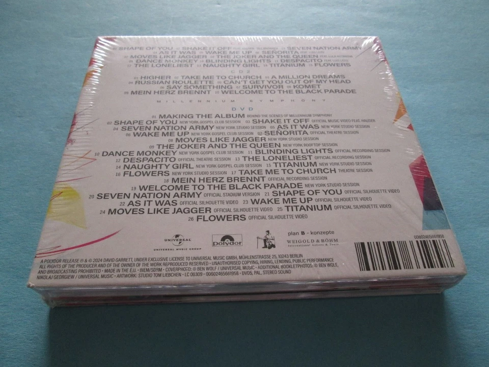 David Garrett - Millennium Symphony - Deluxe Digipack - 2 CD & DVD (neu+OVP) - Bild 2 von 2