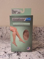 Loving Comfort Knee High Support Stockings Open Toe 20-30mmHg (Beige) X-LARGE