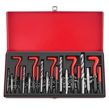 131Pcs HSS Thread Repair Kit Drill Helicoil Metric Set Heli Coil Tap Insert Case