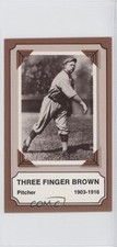 1975 Fleer Cloth Patches Laughlin Pioneers of Baseball Mordecai Brown HOF m5x