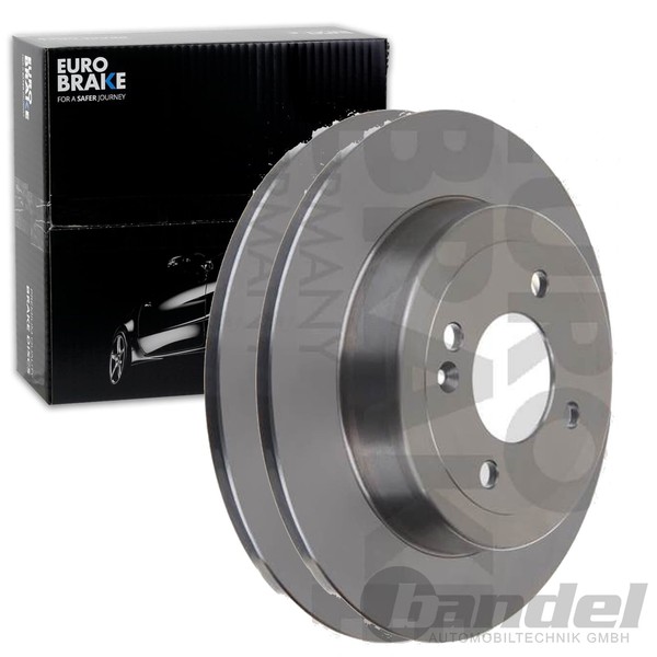 2X Eurobrake Bremsscheiben 262Mm Voll Hinten Passend FÜR Hyundai Accent Bayon-image