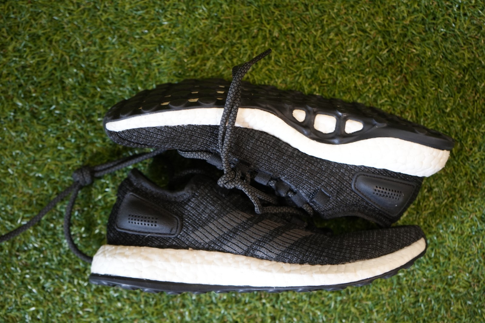 SAOLA Scarpe da corsa Adidas PureBoost BA8899 da uomo US 4 5 Core nere sneakers sportive