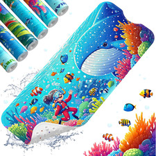 Baby Bath Mat for Tub Non Slip Kids Bath Mat - 40''X16'' Extra Long Cartoon Bath