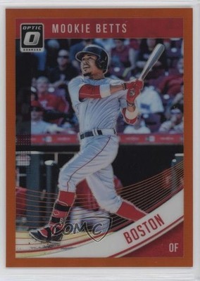 2018 Panini Donruss Optic Orange Prizm /199 Mookie Betts #156 tw0