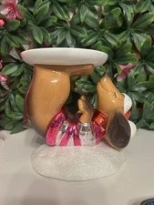 Bath & Body Works Dachshund Christmas Tree Pedestal Candle Holder