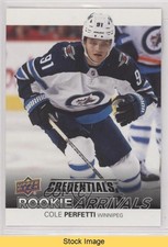 2021-22 Upper Deck Credentials Rookie Arrivals Cole Perfetti #RA-15 READ 0p96