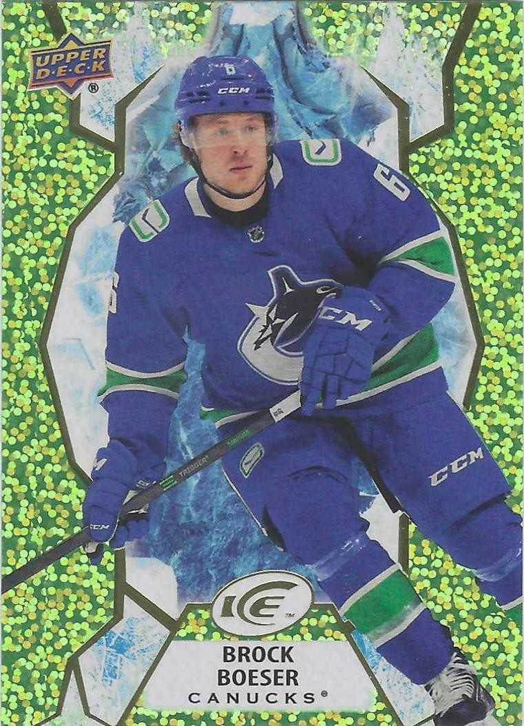 2021-22 Upper Deck Ice #12 Brock Boeser Green