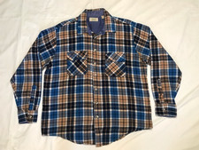 EUC VTG Sears Long Sleeve Acrylic Flannel Shirt Plaid Men's XL