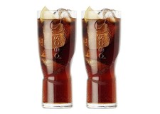 2x Pepsi Iconic Glasses 16oz 460ml Highball Embossed Pepsi Glass Pepsi Brand New