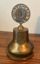 Vintage 1940s Quota Club  Call to Meeting Podium Cast Bronze Bell - 9.75"