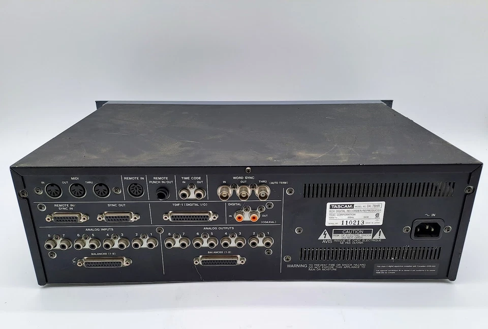 Tascam DA-78HR 8-Track DTRS Digital Tape Recorder - Image 4 of 4