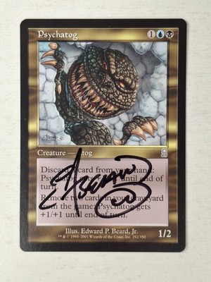 Signed Psychatog NM Odyssey Artist Edward P. Beard, Jr. MTG Magic Autographed