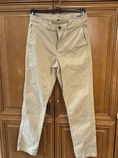 George Athletic Fit Chino Khaki Pants Men's waist 32" Workwear Straight Leg