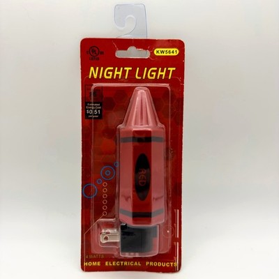 Vintage Crayola Red Crayon Superior Quality Night Light 4W Untested No KW5641