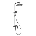 Colonne de Douche avec Mitigeur / Douche Pluie / Douchette Finition Chromé, Noir