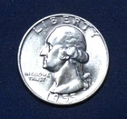 1955-D  Washington Silver Quarter  -  MS