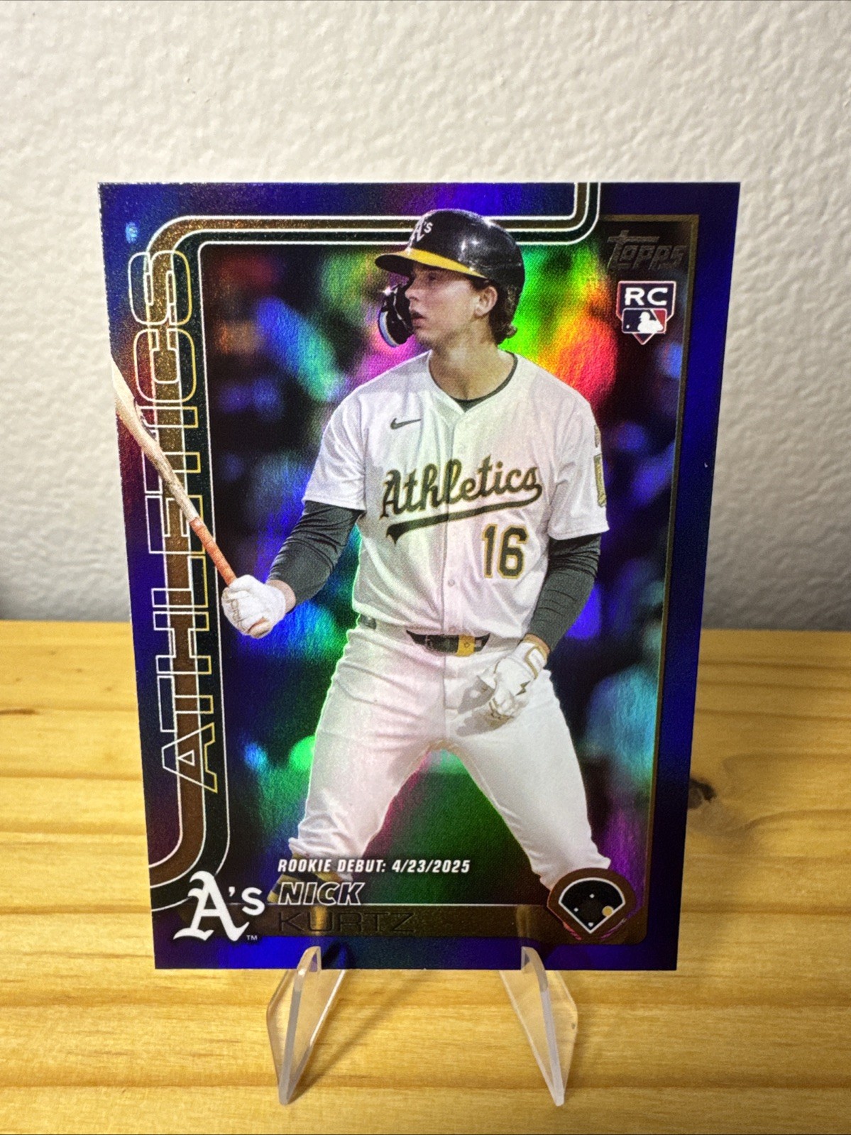 2025 Topps Update Series - Rookie Debut Nick Kurtz #US197 Purple Foil /250 (RC)