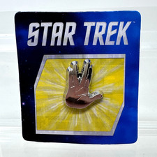 Pin de saludo Bioworld Star Treck Vulcano botón de gesto de mano largo y próspero vivo