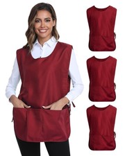 Unisex Cobbler Apron with 3 Pockets Side Ties Vest Smock for Work Art