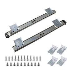 1 Pair Keyboard Slide 14 Inch Computer Drawer Tray Mounting Hardware Heavy Du...