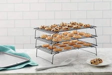 3 Tier Cooling Racks for Baking Cookie Bakery Wire Stackable Cake Food Rack New
