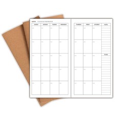 3-Pack Travelers Notebook Calendar Travelers Notebook Inserts Undated Travele...
