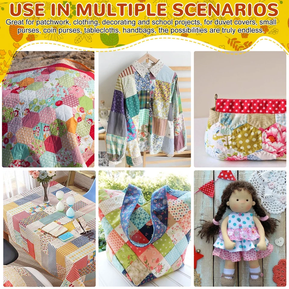 70 Piezas 10"x10" Tela Algodón Cuadrados Surtido Floral Estampado Acolchado Patchwork Foto 2 de 4