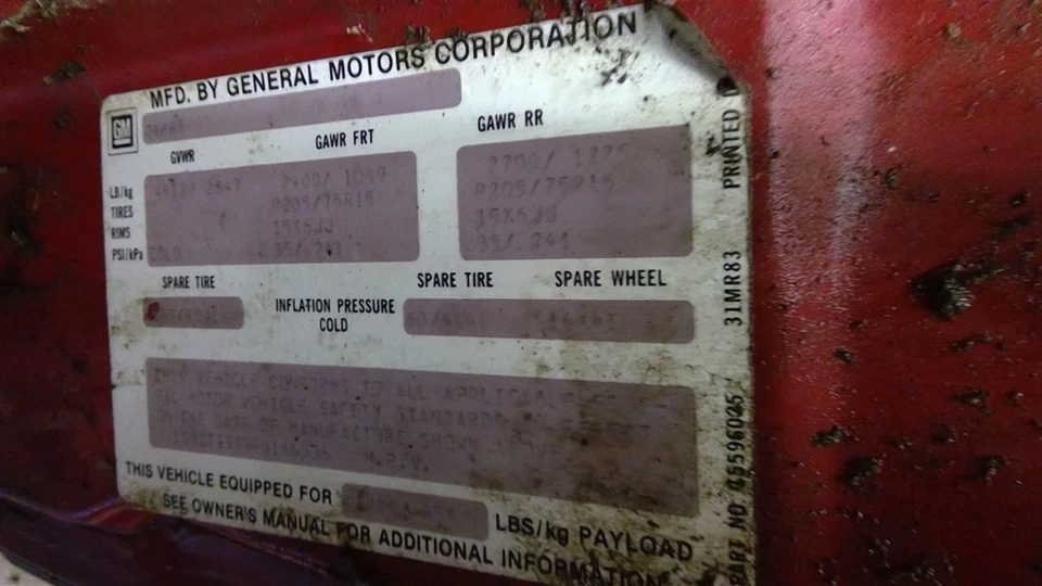 Chevrolet Blazer 1985 2,8 L motor caja cerebral 5148 Foto 4 de 4