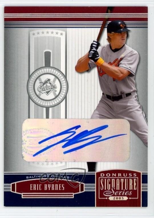 2005 Donruss Signature Series Silver Signatures Eric Byrnes #20 Auto 03lu