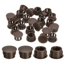 28Pcs 13mm 1/2" Flush Type Panel Round Snap in Fastener, Brown