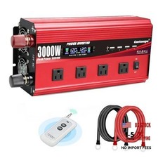 3000W Power Inverter 12V to 110V/120V DC to AC with LCD Display, 3000W-12V