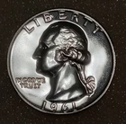 🟅 1961 PROOF 90% Silver Wash. Quarter 25¢