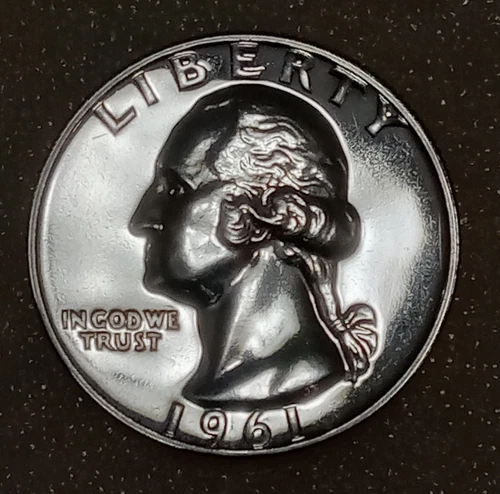 🟅 1961 PROOF 90% Silver Wash. Quarter 25¢